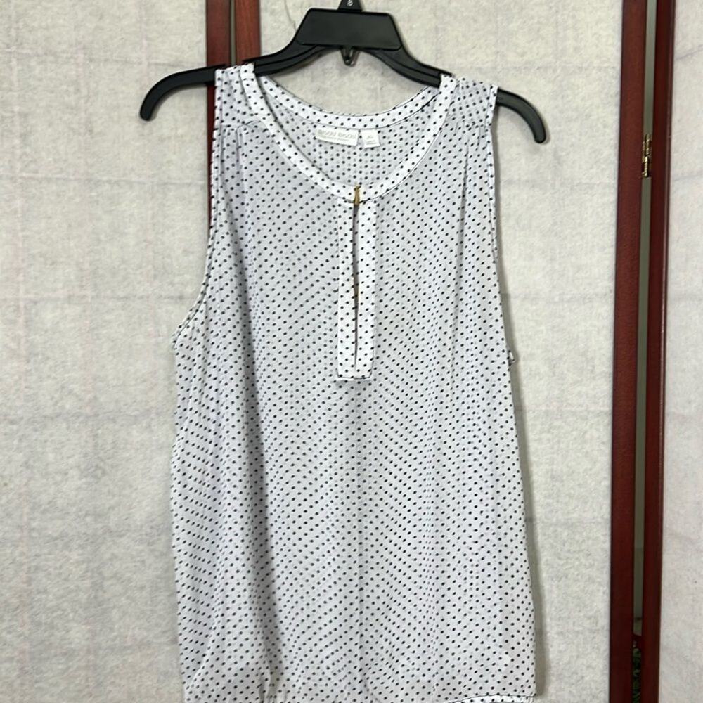 BISOU BISOU MICHELE BOHBOT POLKA DOT BLOUSE SIZE XL